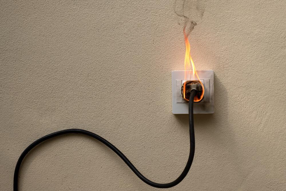 risc incendiu electric